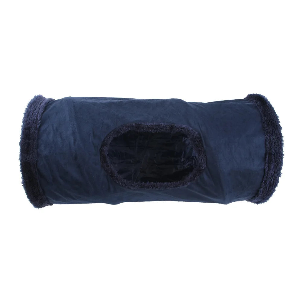 Collapsible Cat Winter Suede Tunnel