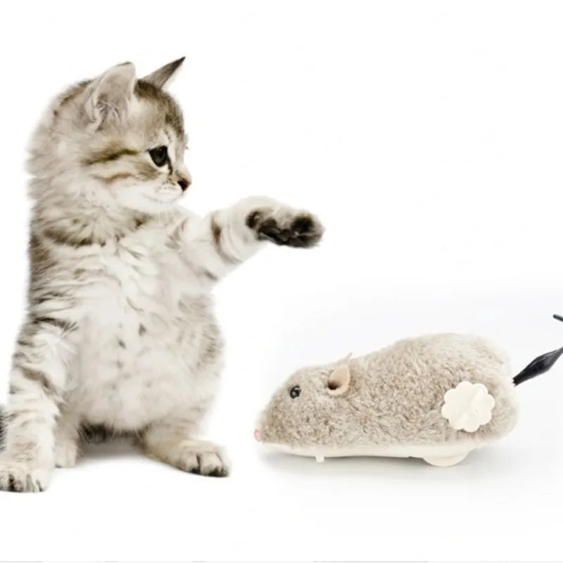 Cat Toy Clockwork Simulation Mice Battery Free Durable