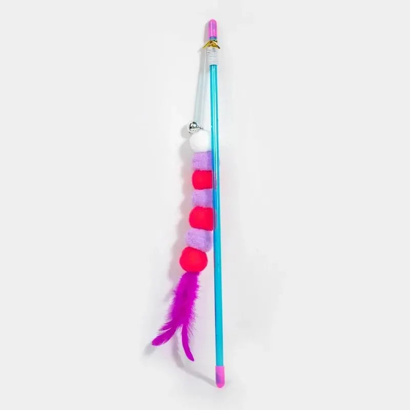 New Elastic String Imitated Furs Bug Funny Cat Stick Suitable for Cats