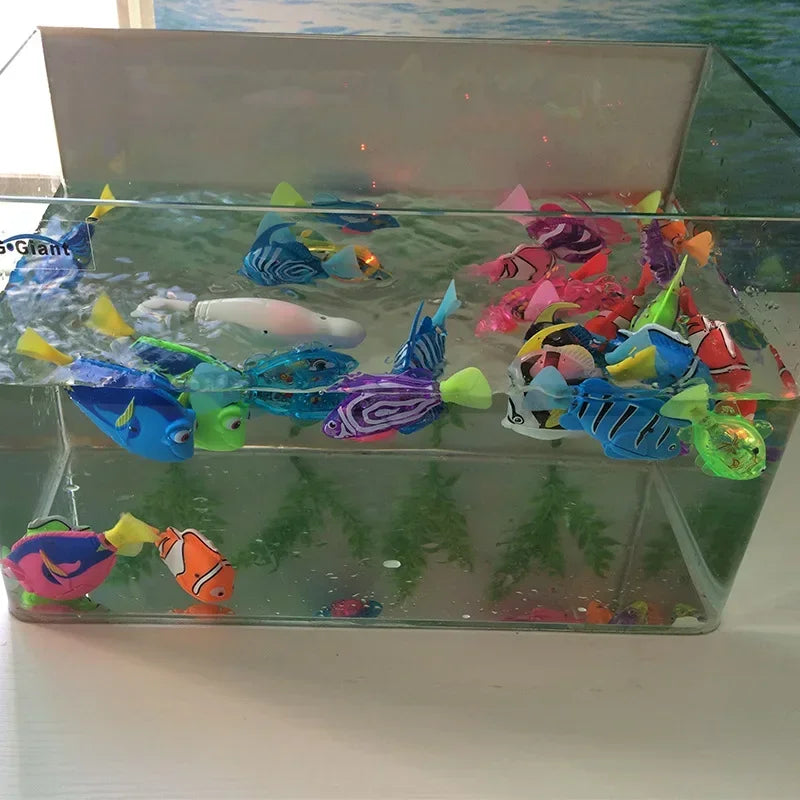 Pet Cat Toy LED Interactive Swimming Robot Fish Toy