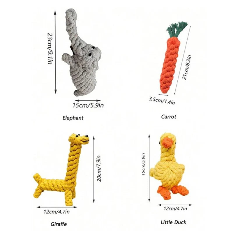 Rope Knot Grinding Teeth Resistant Hand-woven Dog Toys
