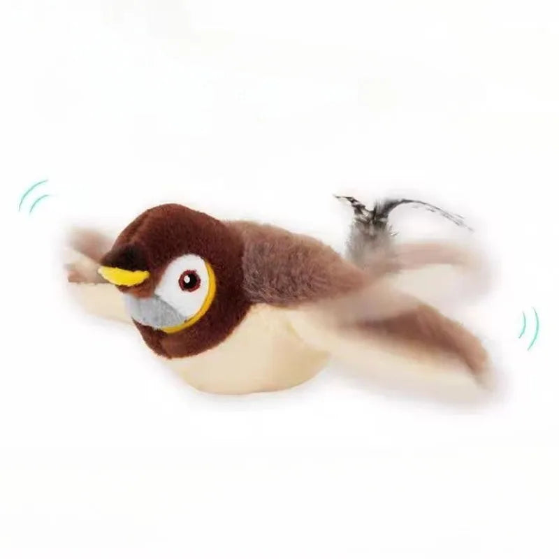 Simulated Bird Cat Toy Touch Sensitive Plush Toy
