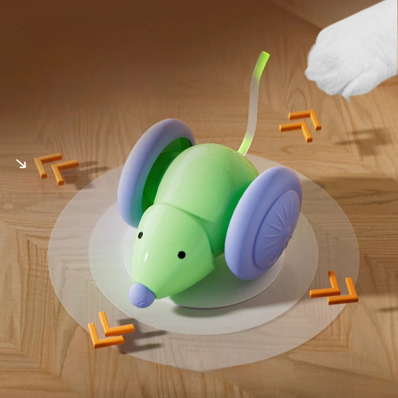 Electric Mouse Car Automatic Teaser kitten Pet Toys