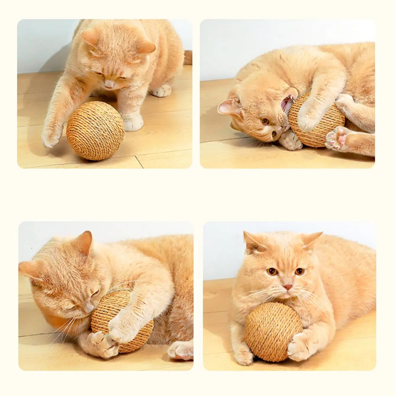 Interactive Sisal Cat Scratching Ball Toy