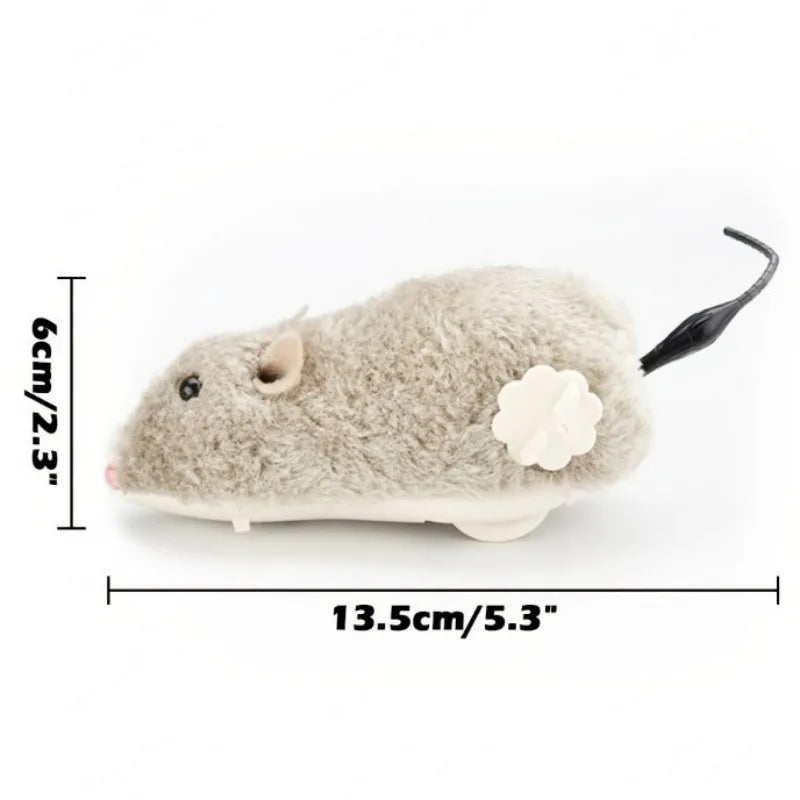 Cat Toy Clockwork Simulation Mice Battery Free Durable