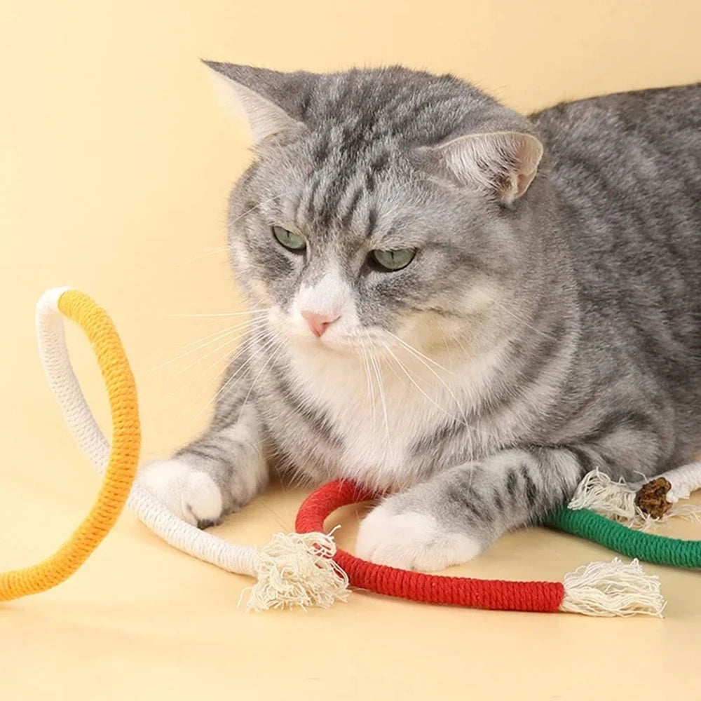 Cat Toys Chew Rope Safe Teeth Cleaning Toy