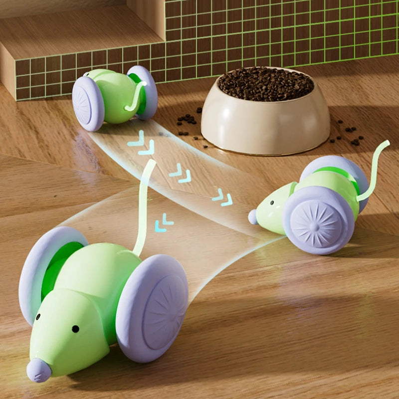 Electric Mouse Car Automatic Teaser kitten Pet Toys