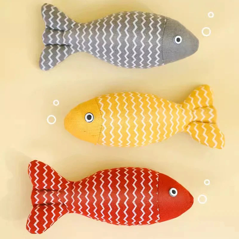 MADDEN Cat Fish Toy Cat Scratcher Catnip Toy