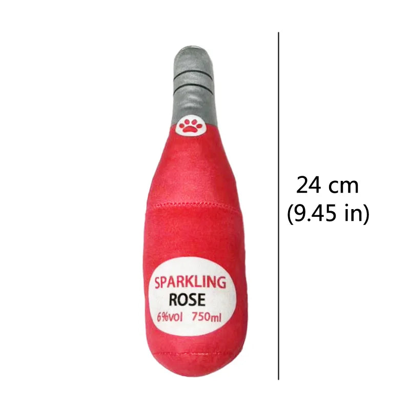 Funny Plush Dog Toys Beer Bottle Shaped