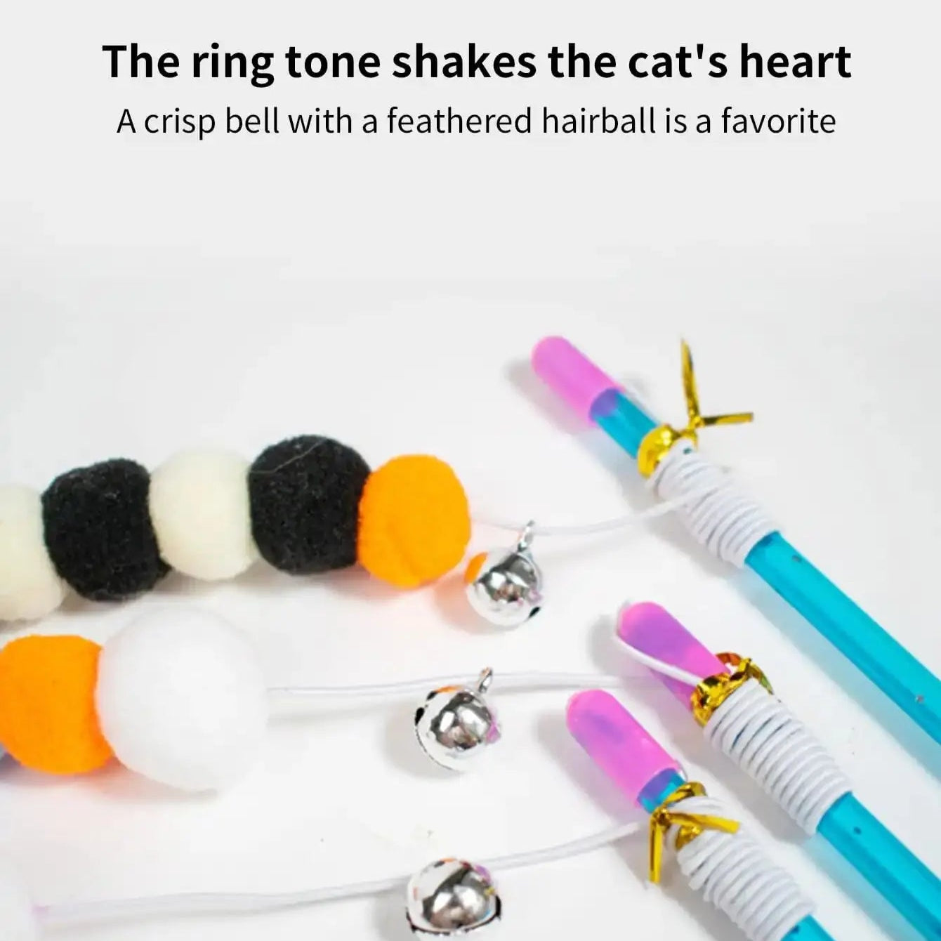 New Elastic String Imitated Furs Bug Funny Cat Stick Suitable for Cats