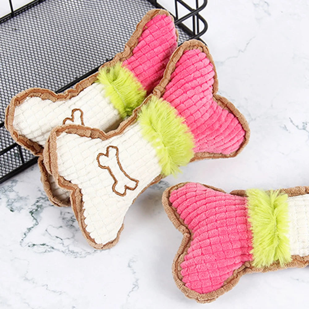 Pet Sound Grinding Teeth Bite Resistant Cat Dog Plush Toy