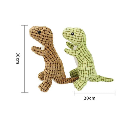 Pets Dog Chew Stuffed Funny Dinosaur Shape Cats Corn Wool Vocal Toy