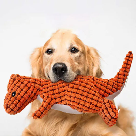 Pets Dog Chew Stuffed Funny Dinosaur Shape Cats Corn Wool Vocal Toy