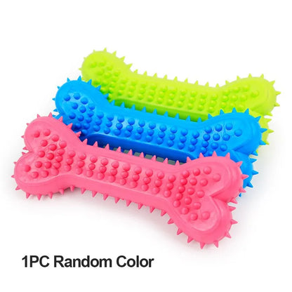 Soft Rubber Bite-resistance Bone Shape Teeth Grinding Chewing Toys