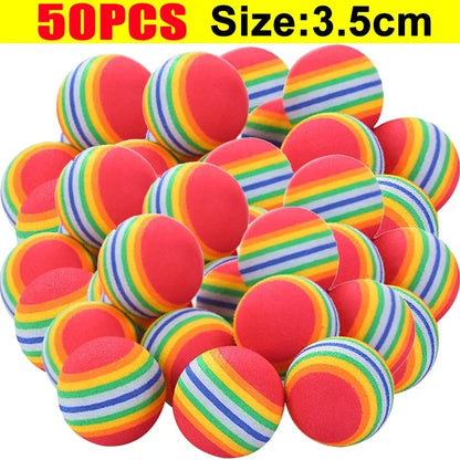 Pet Toy Balls Interactive Rainbow EVA Balls Cat Dog Training Toys