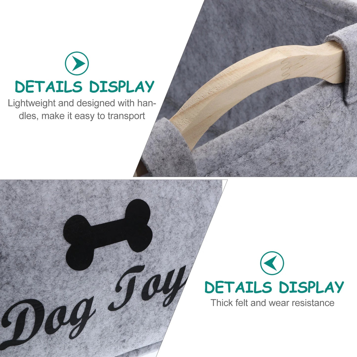 Dog Toy Basket Pet Storage Box Bin Organizer Toys