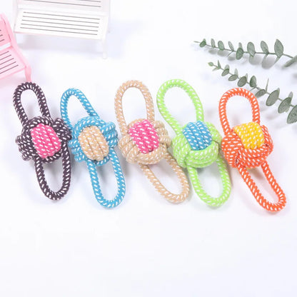 Interactive Cotton Rope Mini Dog Toys Ball