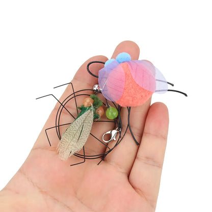 5pcs Small Replacement Head Fly Insect Cat Toy