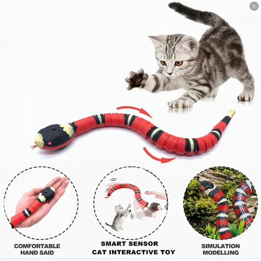 Automatic Cat Toys Interactive Smart Sensing Snake Tease Toys