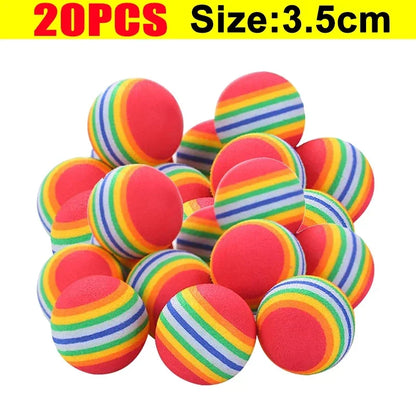Pet Toy Balls Interactive Rainbow EVA Balls Cat Dog Training Toys