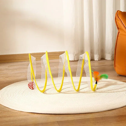 Dr.DC Cat Tunnel For Indoor Cats Collapsible Toy