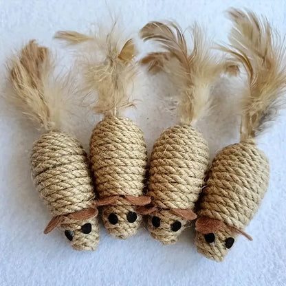 Sisal False Mouse Cat Toy Bite Resistance Stuffed Toy