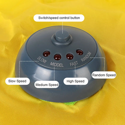 4 Speeds Motion Undercover Mouse Fabric Moving Feather Interactive Pet Toy
