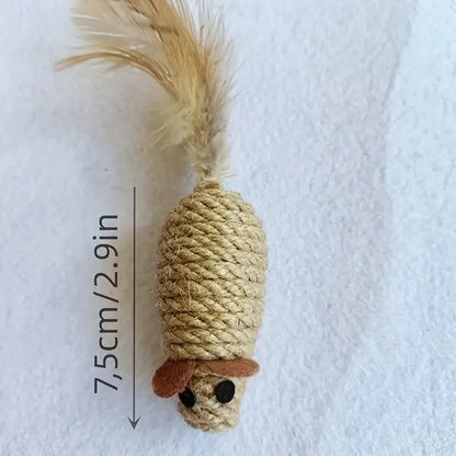 Sisal False Mouse Cat Toy Bite Resistance Stuffed Toy