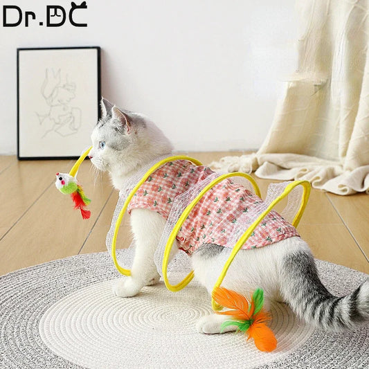 Dr.DC Cat Tunnel For Indoor Cats Collapsible Toy