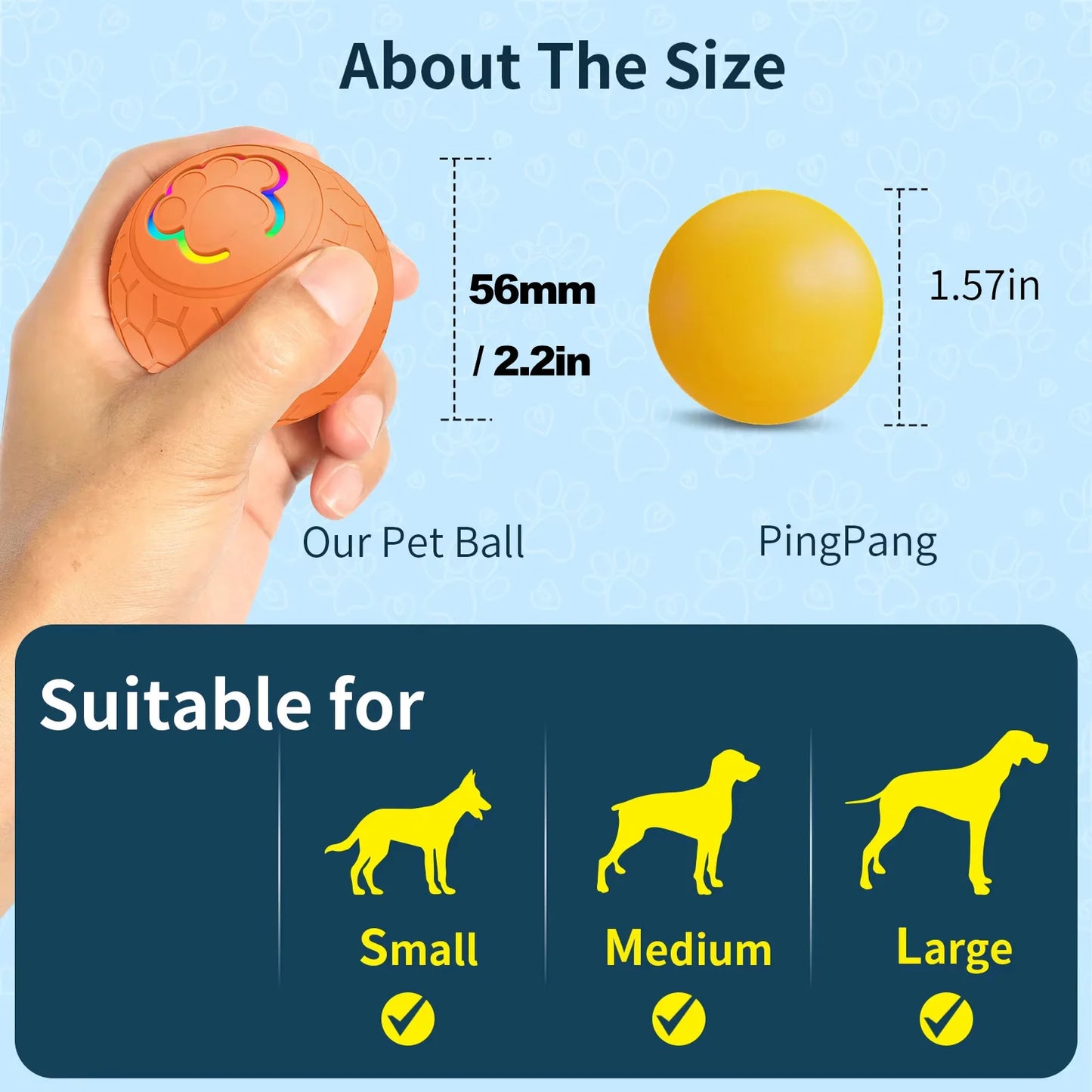 Smart Dog Toy Ball Electronic Interactive Pet Toy Ball