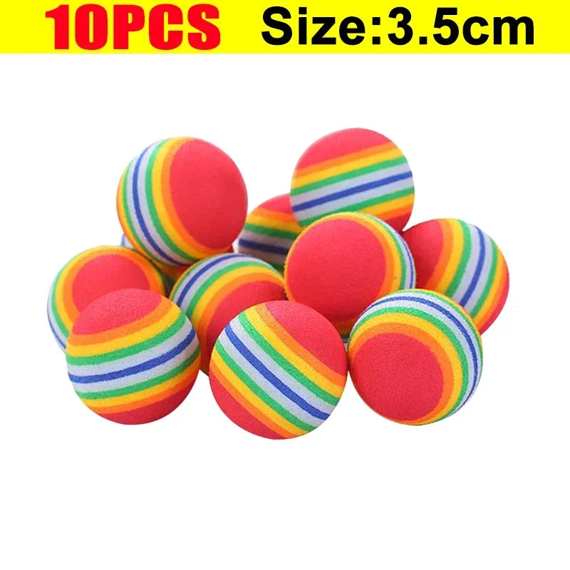 Pet Toy Balls Interactive Rainbow EVA Balls Cat Dog Training Toys