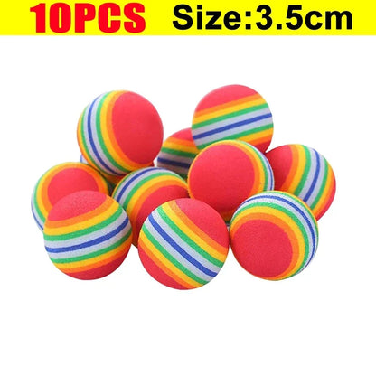 Pet Toy Balls Interactive Rainbow EVA Balls Cat Dog Training Toys