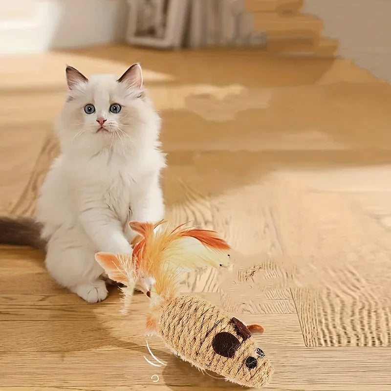 Sisal False Mouse Cat Toy Bite Resistance Stuffed Toy