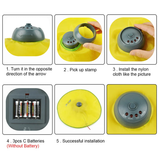 4 Speeds Motion Undercover Mouse Fabric Moving Feather Interactive Pet Toy
