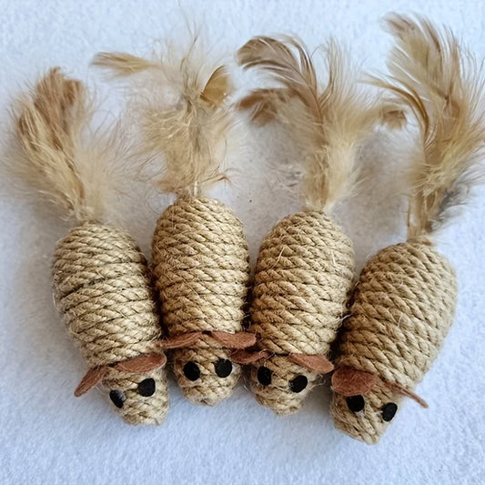 Sisal False Mouse Cat Toy Bite Resistance Stuffed Toy