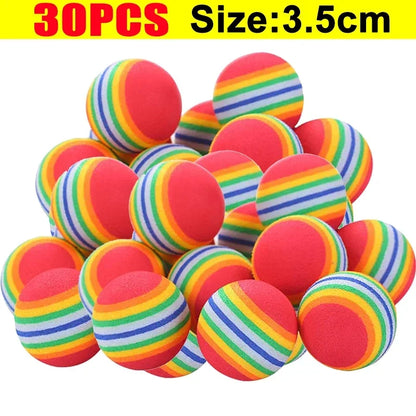 Pet Toy Balls Interactive Rainbow EVA Balls Cat Dog Training Toys