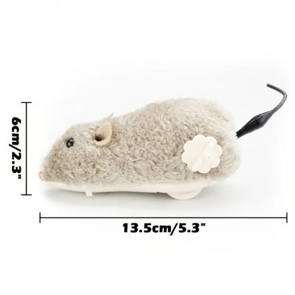 Cat Toy Clockwork Simulation Mice Battery Free Durable