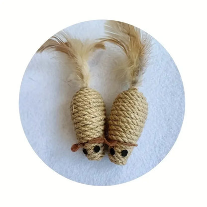 Sisal False Mouse Cat Toy Bite Resistance Stuffed Toy