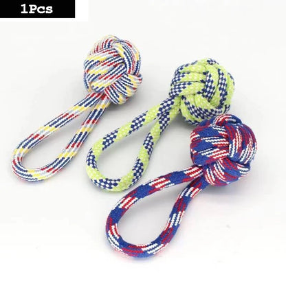Dog Toy Carrot Knot Rope Ball
