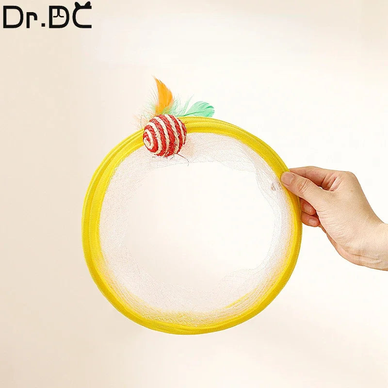 Dr.DC Cat Tunnel For Indoor Cats Collapsible Toy