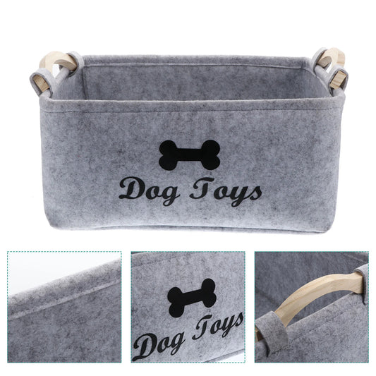 Dog Toy Basket Pet Storage Box Bin Organizer Toys