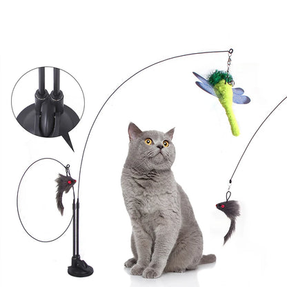 Cat Toys Simulation Bird interactive Sucker Feather Bird