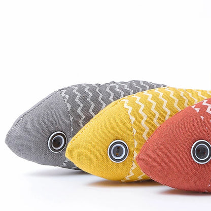 MADDEN Cat Fish Toy Cat Scratcher Catnip Toy