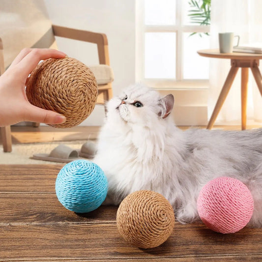 Interactive Sisal Cat Scratching Ball Toy